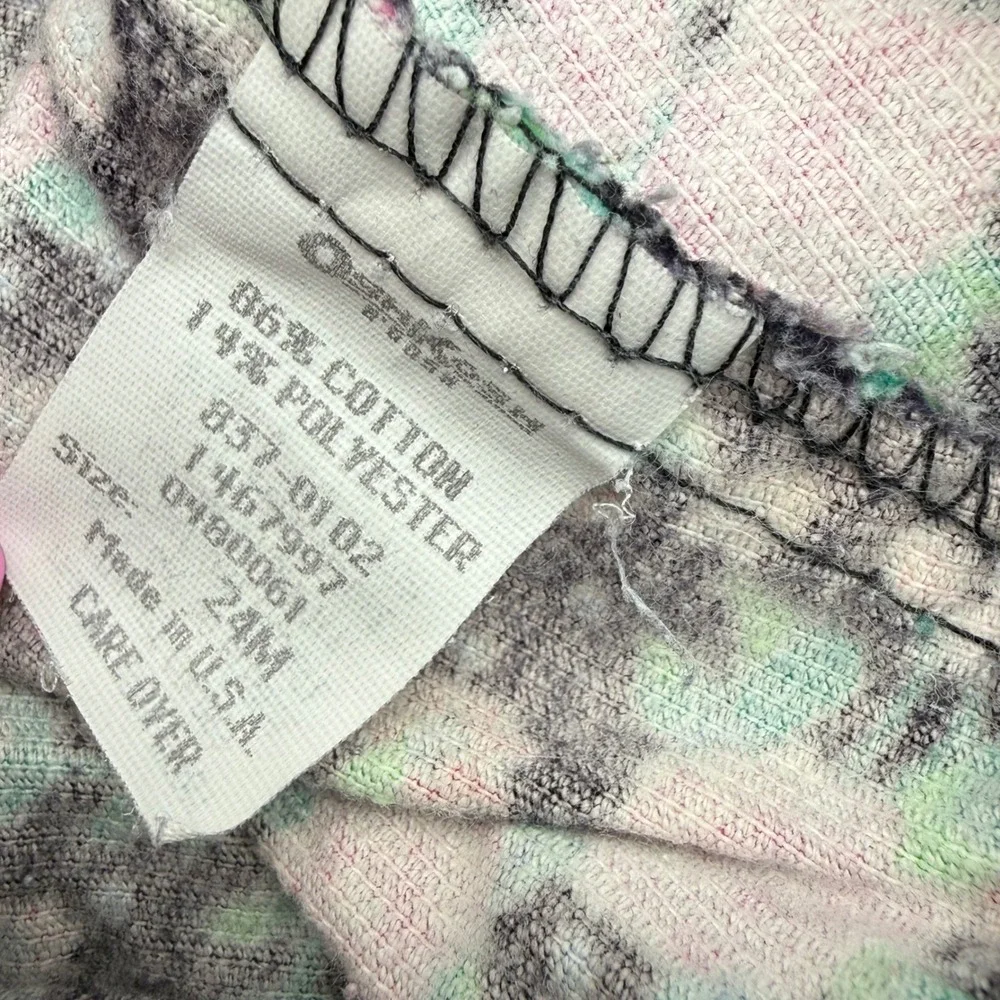 Vintage 24M Baby B'Gosh OshKosh Floral Corduroy Overalls Vestbak Cottagecore USA